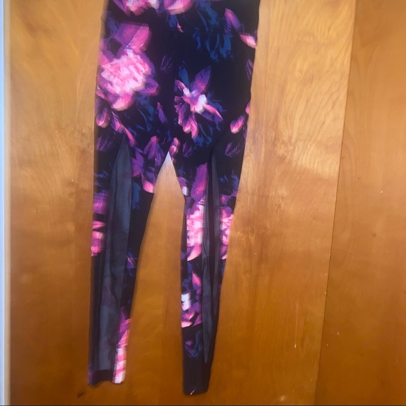 VS PINK Victoria secret Ultimate High Waist Mesh tropical Floral Leggings S yoga - Picture 2 of 6